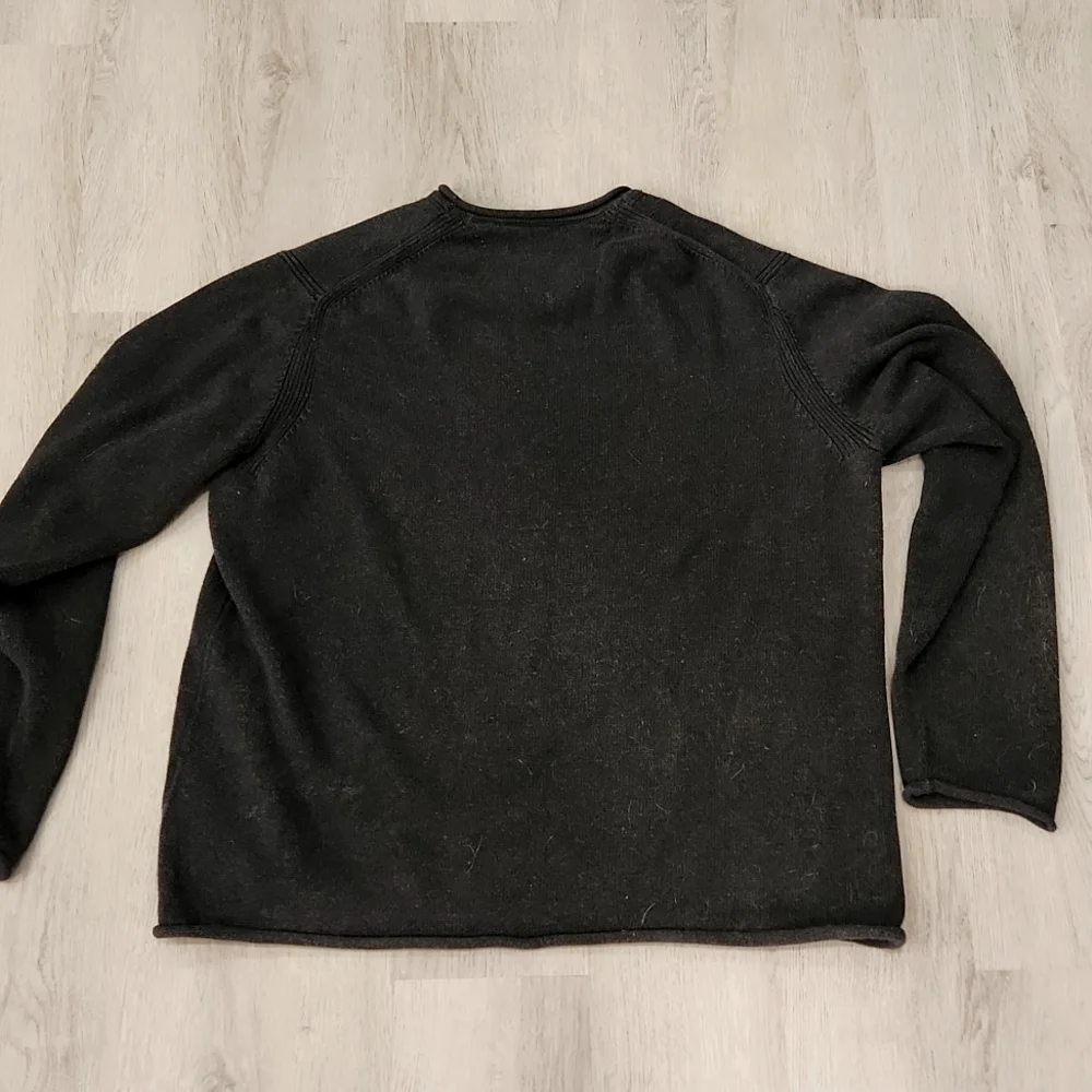Men's Tommy Hilfiger Sweater L Charcoal - Picture 3 of 4